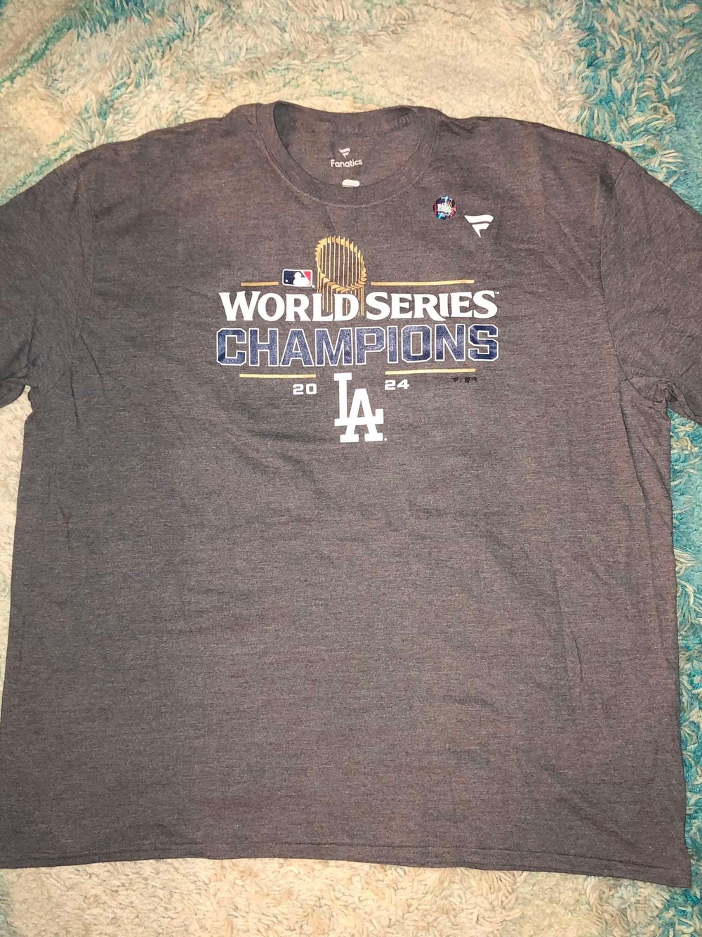 Fanatics Los Angeles Dodgers 2024 World Series Champions Gray T-shirt